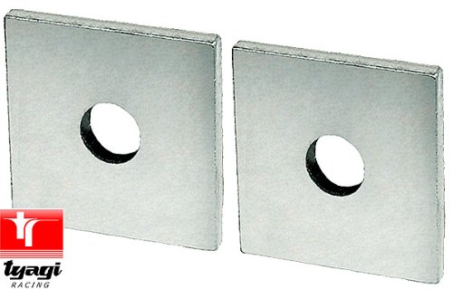Tyagi Racing 50mm Square Washers Steel Plate Washer Zinc Plated Thickness 2mm Bore Size 16mm