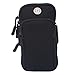 Price comparison product image Arm Pouch, Running Armband Bag for Phone & Keys Zipper Multi-Layer Waterproof Wallet Pocket for Outdoor Jogging Sports Gym(Black)