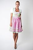 Ludwig und Therese Damen Dirndl-Set Valeria mini apfelgrün/rosa 3-tlg 11209 - 2
