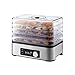 Produktbild Dörrautomaten Einstellbarer digitaler 5-Schichten-Dehydrator, Fruchtsnack-Jerky, 30  ~ 70 , 24h-Timer, Temperatur- und Zeitsteuerung