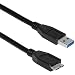 Rts™ USB 3.0 Type A Male to Micro B Male Cable for Hard Disk drive WD/ Bufallo / Seagate / Toshiba / Samsung / Hitachi / Transcend / Sony /western digital / Seagate FreeAgent/ wd passport / wd Elements 2 Year Warranty with Rts (Radhey Techno Services) (35cm - 1 Foot - 0.35M, Black) RS.229.00