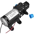 Self Priming Water Pump, 12V DC 100W 8L/Min 160Psi High Pressure Diaphragm Self Priming for Car Washing Machine, Solar Energy Water, Remote Control Water Equipment Cleaning Tools