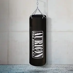 Aurion Strong Synthetic Leather Punching Bag 48 Inch With Hand Wrap (Heavy Bag)