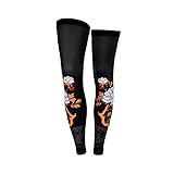 Chinese Style Cycling Compression Leg Sleeves Cool Summer Leg Pro Leg Sleeves, L