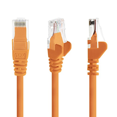 2m – orange – 5 Stück – (PACK) – CAT.6 CAT6 Ethernet-Lan-Netzwerk-Kabel 1000Mbits Patchkabel CAT 6 kompatibel zu CAT.5 CAT.6a CAT.7Internet DSL Smart TV Wii Xbox Spielkonsole Mediaplayer Switch Router Modem Patchpannel Access Point Patchfeld - 4