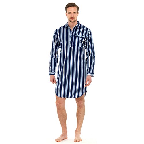 Gensen - Camiseta de Pijama - para Hombre Azul Marino 48