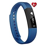 TOOBUR Tooobur Slim Herzfrequenz-Fitness-Tracker, Digitale Armbanduhr, Stilvoller Touchscreen, multifunktionaler Aktivitätstracker für Android und iOS, blau