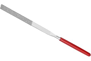 CoCud Lima de Aguja Recubierta de Diamante Grano 150 Vástago de 4mm Longitud de 160mm Herramienta de Afilado Con Lima Plana de Diamante para Metal Vidrio Piedra 1 Pieza