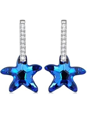 KATE LYNN “Seestern” Ohrringe Damen Mädchen Mode - Blau Kristall aus SWAROVSKI und Geschenkbox