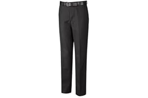 David Luke Senior Flat Front Slim Fit School Trousers Grey