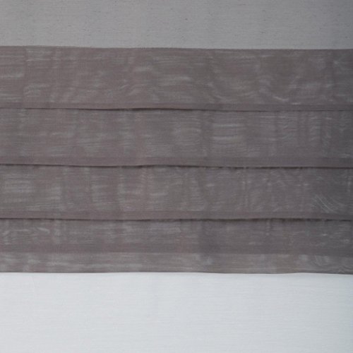 1er Pack Voile Vorhänge mit Faltenblende Uni Farbe Gadine mit Ösen Grau BxH 140x145cm - 3
