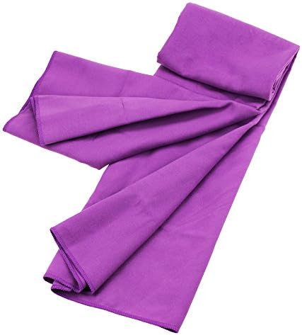 PrimeDry Microfibre Towel – Quick Dry Lightweight Compact Soft Towel for Travel Gym Swimming Hiking Camping Beach and more. With Carry Bag to store small items. (Purple, 175 x 110cm)