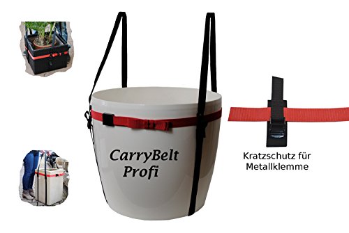 Preisvergleich Produktbild CarryBelt "Brest Profi - Caddy Tragegurt Profi / Tragehilfe für Blumenkübel bis 60cm Durchm. / 190cm Umfang - Haltegurt - Kübelpflanze