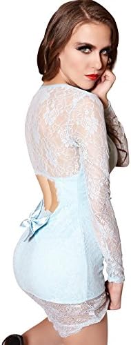 woman's dress Sexy lingerie Sexy pajamas bow Lace up openwork halter suit , C