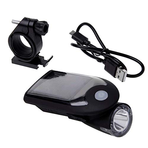 Preisvergleich Produktbild SJKDFDPW Scheinwerfer des Fahrradlichts IP64, Sicherheitsfahrradsolar-USB-Warnlicht... eingebaute Batterie 1000MAH