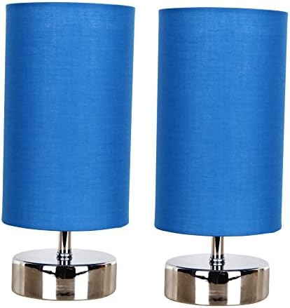 Pair of Touch Lamp Lounge Bedside Table Lights (Blue)