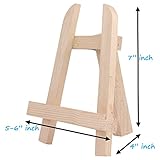 Desi Rang Small A-Frame Wooden Canvas Stand Easel Size 7 inch for Picture Message Mini Painting Plaque Placard Calendar Display on Table top