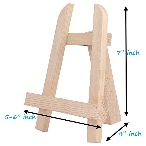 Desi Rang Small A-Frame Wooden Canvas Stand Easel Size 7 inch for Picture Message Mini Painting Plaque Placard Calendar Display on Table top