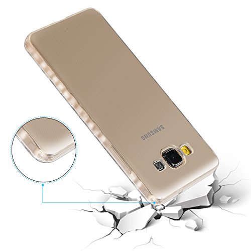 Transparente Funda Galaxy A5  Moonmini Ultra Fino Antideslizante Flexible TPU Bumper Case Crystal Clear Protector Carcasa para Samsung Galaxy A5  2015 