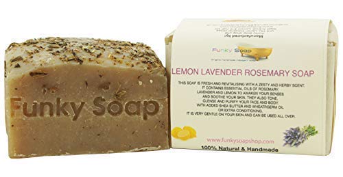 Funky Soap Lavanda, Limón & Romero Jabón 100% Natural Artesanal 1 Barra de 120g