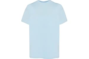 MISTER PATCH Maglietta T-Shirt Bimbo Bimba - 100% Cotone - 150 Grammi - TSRK 150 (Celeste, 7-8 Anni)