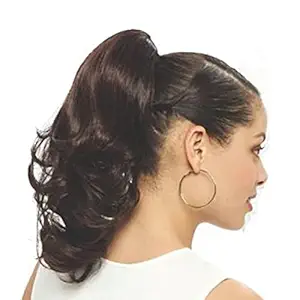 Alizz Womens Girls clature juda Small Claw Ponytail Extension For Women, 13 inch Synthetic Multi Step cut hair style Curly Ponytail Long Choti Punjabi Parandi /Braid Accessories For Women/Girl patches Hair extensions wigs for women full head long real original natural long curly hair wedding bridal bun flower ponytail artificial ribbon broch crunches tight grip hair claw acrylic rubber bands jura juda