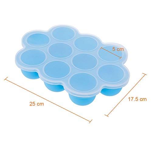 Lictin Einfrieren Babybrei GVDV Babynahrung Aufbewahrung Food Storage Gefrierschrank Behälter-Behälter mit Silikon Clip hausgemachte Babynahrung Silikon Gefrierschrank Lagercontainer Tray - 2
