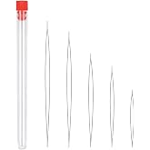 Agujas de Abalorios Plegable, 5 Pcs Unids Ojo Grande Agujas de Abalorios, Agujas para Hacer Joyas Agujas, para Hacer Joyas