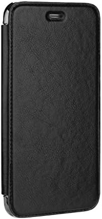 iMusi Cases for iPhone 7 Plus/iPhone 8 Plus, Ultra Slim Premium PU Leather Folio Flip Case with Card Slot TPU Protective Back Cover - Black