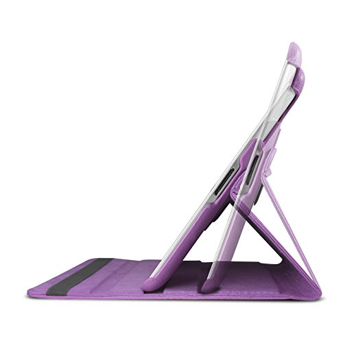 iPad 2 3 4 Hülle,Infiland PU Ledertasche lederhülle 360°Drehbarer Stand Smart Cover Case Schutzhülle Tasche Etui für Apple iPad 2,iPad 3, iPad 4(mit Auto Schlaf / Wach Funktion)(Lila) - 6