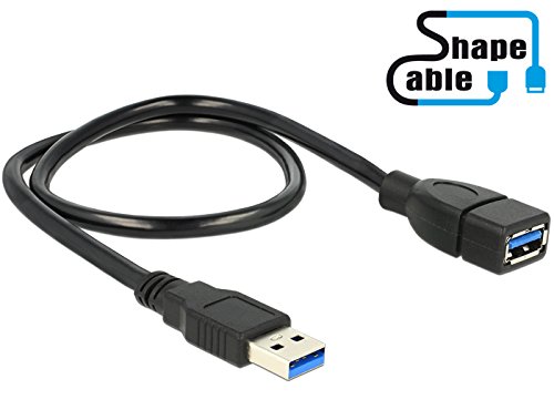 Delock 0.5 m 2 x USB3.0-A 0.5 M USB zu USB A schwarz - 3