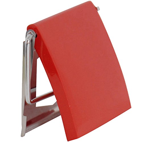 MSV ms1253 – Toilettenpapierhalter, MDF/Edelstahl, Rot