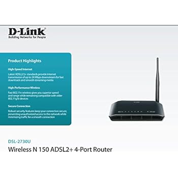 D-Link DSL-2750U Wireless N 300 ADSL2 + Router - Buy D-Link DSL-2750U ...