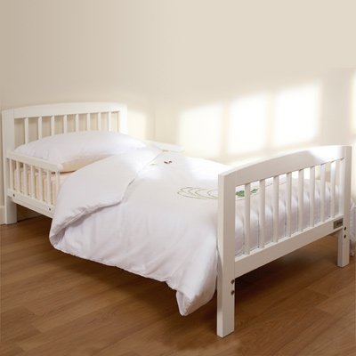 Tippitoes WHITE Wooden Junior Bed + Deluxe SPRING Mattress