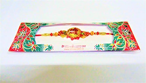 Deluxe Fancy Rakhi Bracelet Thread Raksha Bandhan Hindu Indian Festival Wrist Band in ''Shree श्री'' design - 1 Rakhi by Trendz