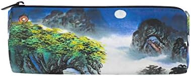 Ahomy Pencil Cases Chinese Landscape Watercolor Zipper Pencil Pouch Bag for Teenage Girls and Boys, Travel Makeup Bag for Women