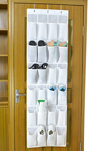Portaoggetti a 30 tasche da appendere alla porta o all'armadio, organizer salvaspazio White