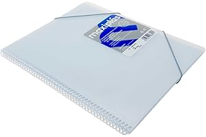 Grafoplas | Carpetas de Fundas Plastico a4 | 60 Fundas Transparentes | Tapas Rígidas Blancas | Espiral PVC | Apertura 360 | Incluye Sobre | Archiva Material Escolar y de Oficina | Maxiplás Traslúcidos