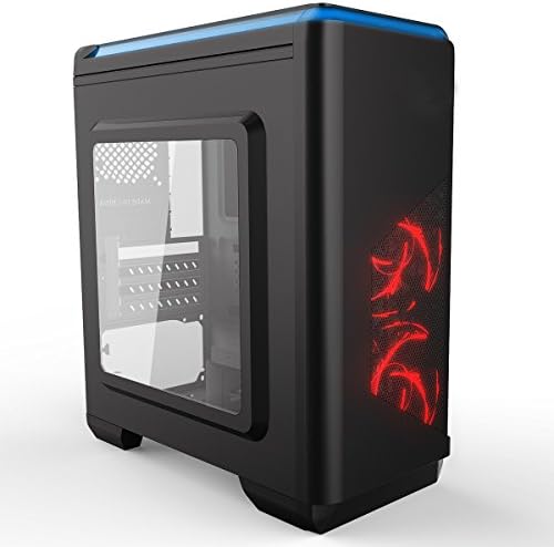 OCHW Lightspeed Ultra Fast Dual Core, Gaming PC Desktop Computer 4.1GHz GHz Turbo AMD A6 Richland 6400K Dual Core, 2GB ATI Radeon HD RX 460 Graphics,1000GB HDD Hard Drive, 8GB 1600MHZ RAM, USB 3.0, Wifi, No Operating Software (Black Red)