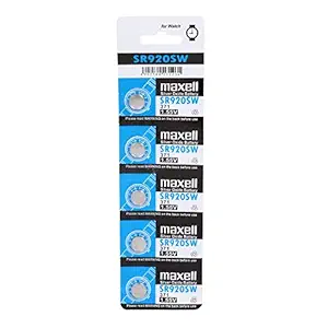 Maxell SR920SW 371 Silver Oxide Watch Batteries-Pack of 5 Batteries