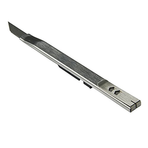 Ehdis® Light Duty 9mm Snap Off 30 Grad Klingen Slim Edelstahl Hülle abschließbar Box Cutters Graphic Messer mit Blade Snapper Hinzugefügt 10 Blades, 5 Set - 5