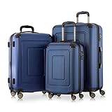 3er KOFFERSET: Das Handgepäck ist mit seinen 55 cm x 35 cm x 21 cm, den leichten 2,6 kg und dem großzügigen 40 Liter-Volumen perfekt für alle Airlines. Der mittelgroße Koffer (66 x 45 x 29 cm // 3,75 kg // 78 L) und der große Koffer (76 x 52 x 32 cm // 4,85 kg // 113 L) bieten großzügiges Packvolumen für Kurztrips oder Familienreisen. (alle Maße sind Außenmaße inkl. Rollen und Griff)