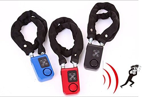 CQJDG 105DB Alarm Bicycle Lock Anti Theft Alarm Function Bike Lock 4 Digital Password Chain Combination Lock