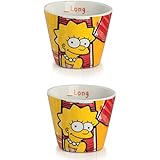 Egan PTS83/2S Bicchierini caffè, Modello Lisa, Porcellana, Multicolore, 2 unità (Confezione da 1)