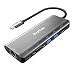 Produktbild RayCue USB C Hub, Typ-C-Digital-AV-Multiport-Hub mit 4K HDMI, 2 USB 3.0, SD-Kartenleser, USB C Power Delivery und Gigabit Ethernet Adapter für 2016-2018 MacBook Pro 13 15, MacBook 13, Dell XPS