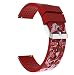 Produktbild myqyiyi Frohe Weihnachten Silikon-Armband Intelligente Uhr für Samsung Gear S3 Frontier rot