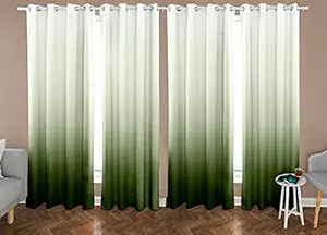 Ultimate Trends Polyester Set of 1 Piece Digital Fancy Multi Shaded (Gradient) Print Curtains for Long Door - 10 feet