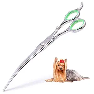 LovinPet Pet Grooming Scissors Professional Dog Cat Grooming Shears with Round Tip Stainless Steel Strong and Sharp Blade Heavy Duty Thinning Curved Cutting Straight Tool Set