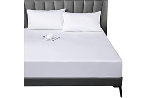 Lirex Prześcieradło z gumką, 140 x 200 cm, 100% bawełna, 300, liczba nici, miękkie, oddychające prześcieradło z gumką, białe