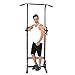 Produktbild rutschfest Power Tower Standing Ganzkörper Klimmzugstange Verstellbare Tauchstation Kraft Muskeltraining Fitness Workout Power Tower dauerhaft (Farbe : Steel Color, Größe : 182 * 100 * 67cm)